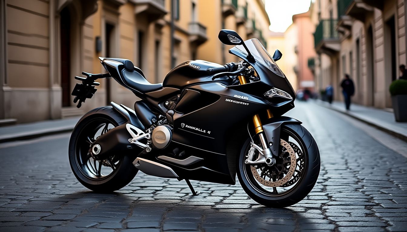 entdecken Sie die ducati panigale v4 lamborghini, ein meisterwerk, das die kraft der sportmotorräder mit der eleganz des luxusautomobils verbindet. tauchen sie ein in dieses universum, wo leistung und anspruchsvollheit aufeinandertreffen, um ein unvergleichliches fahrerlebnis zu bieten.