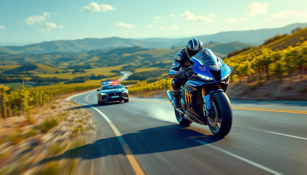 revivez la tension d'une course-poursuite palpitante en occitanie où un motard atteint la vitesse incroyable de 190 km/h. découvrez les détails de cet affrontement entre la vitesse et la loi, qui tourne au drame inattendu.