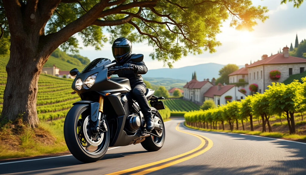 découvrez les routes pittoresques du beaujolais lors d'une aventure inoubliable avec nos balades de coaching moto. profitez de paysages époustouflants tout en perfectionnant vos compétences de conduite dans un cadre enchanteur.