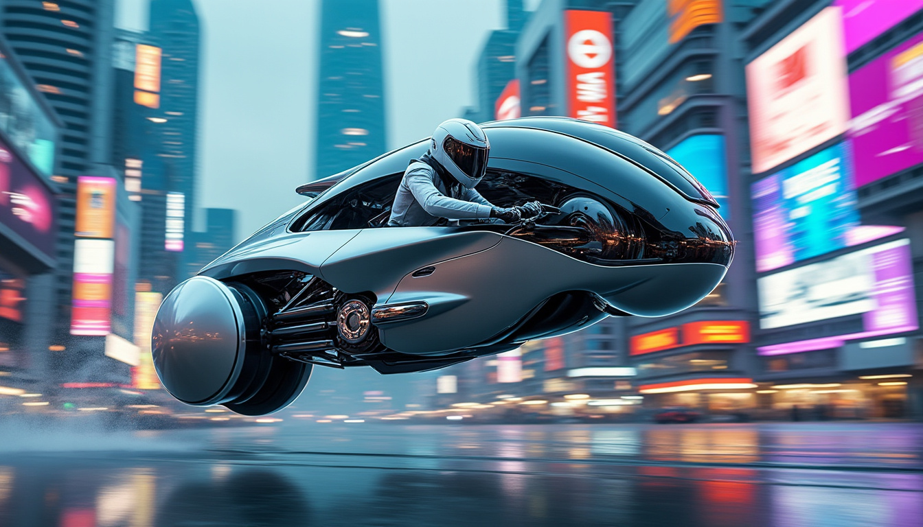 découvrez une moto unique qui s'envole au cœur de la forêt, inspirée par une scène légendaire de star wars. une fusion captivante entre aventure et technologie, captivant les passionnés de science-fiction et de paysages enchanteurs.