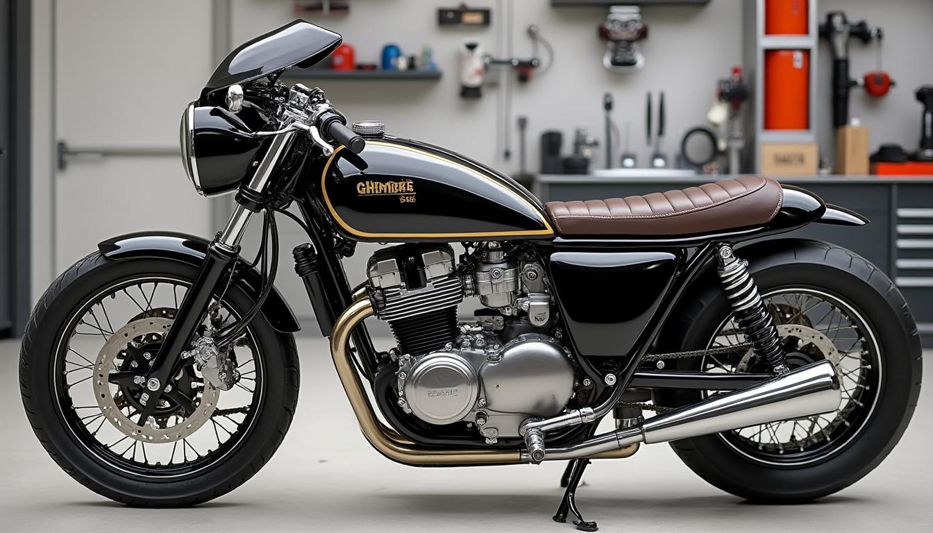 ホンダの新しいレトロバイクを発見してください。独特のカスタム版として発表され、クラシックスタイルと現代技術の完璧な組み合わせは、二輪愛好者を魅了します。この美しさとパフォーマンスの融合をお見逃しなく!