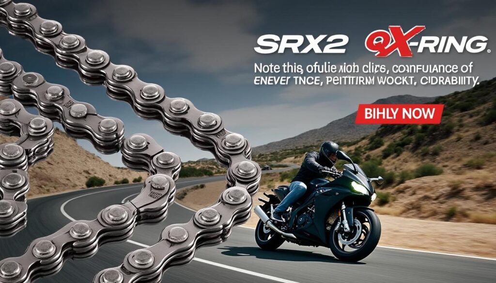 découvrez la chaîne moto ek srx2 qx-ring, un incontournable pour les motards à la recherche de performance et de durabilité sans se ruiner. alliant qualité et coût abordable, cette chaîne garantit des performances optimales sur tous vos trajets. ne faites aucun compromis entre prix et fiabilité !