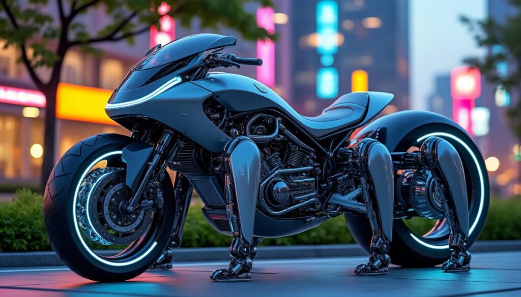 découvrez la moto du futur : un véhicule révolutionnaire à hydrogène, offrant une technologie innovante et une conduite unique grâce à ses quatre pattes. plongez dans l'univers de l'éco-mobilité qui allie performance et durabilité.