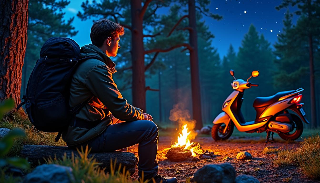 découvrez le nouveau scooter-camping-car de 15 ch, une innovation chinoise inspirée par honda. alliant mobilité et confort, cet engin révolutionne le camping et vous invite à explorer la nature tout en profitant d'une expérience unique et pratique.