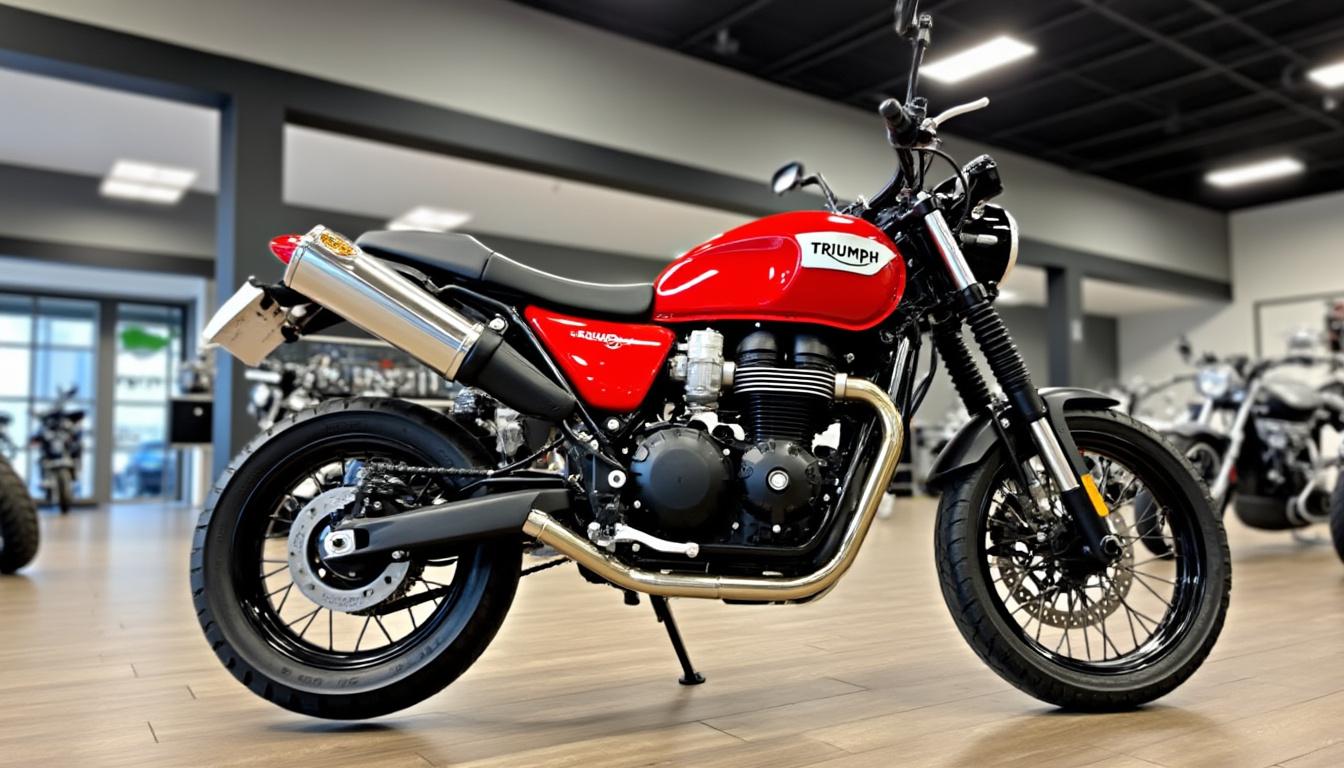 découvrez la scrambler 400 xc de triumph, la nouvelle moto qui allie style audacieux et performances exceptionnelles, désormais disponible sur le marché français. préparez-vous à vivre des aventures inoubliables sur cette machine inspirée des classiques, tout en profitant des dernières technologies. ne manquez pas cette occasion de vous aventurer hors des sentiers battus avec la scrambler 400 xc!