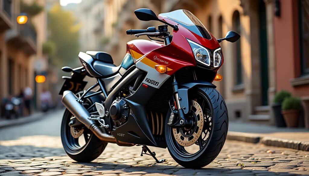 découvrez la suzuki gsx-8t, une moto qui allie parfaitement le style rétro à la technologie moderne. plongez dans l'univers d'une machine qui rend hommage aux classiques tout en offrant des performances exceptionnelles et un design avant-gardiste. parfaite pour les passionnés de moto à la recherche d'une expérience de conduite unique.