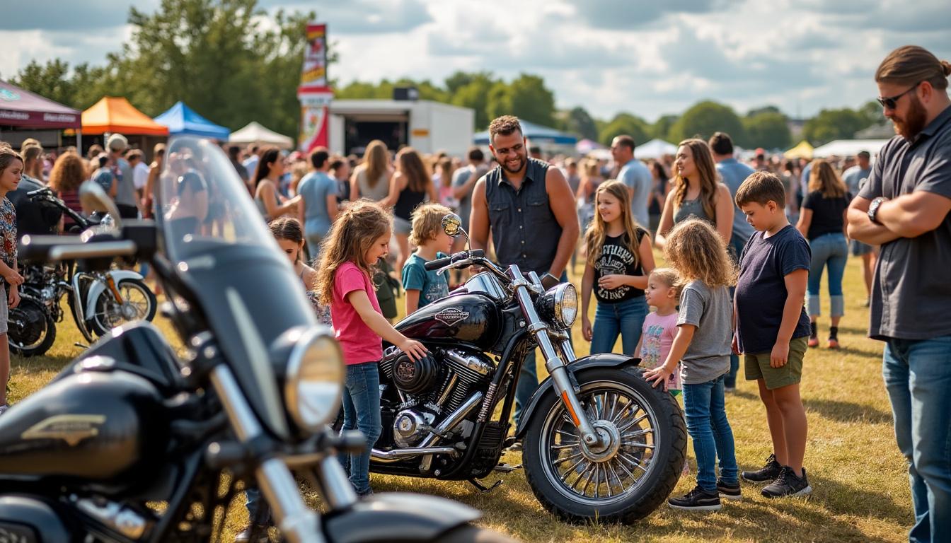 découvrez un festival unique dans le cantal, où la passion du rock, des motos et des voitures américaines se mêle à une ambiance festive. rejoignez-nous pour des concerts inoubliables, des expositions spectaculaires et une atmosphère électrique qui célèbrent la culture américaine.