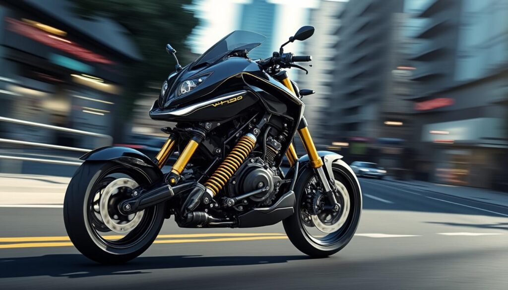découvrez une version exclusive des suspensions öhlins spécialement conçue pour le honda forza, alliant performances haut de gamme et confort de conduite inégalé. améliorez votre scooter avec une technologie d'exception.