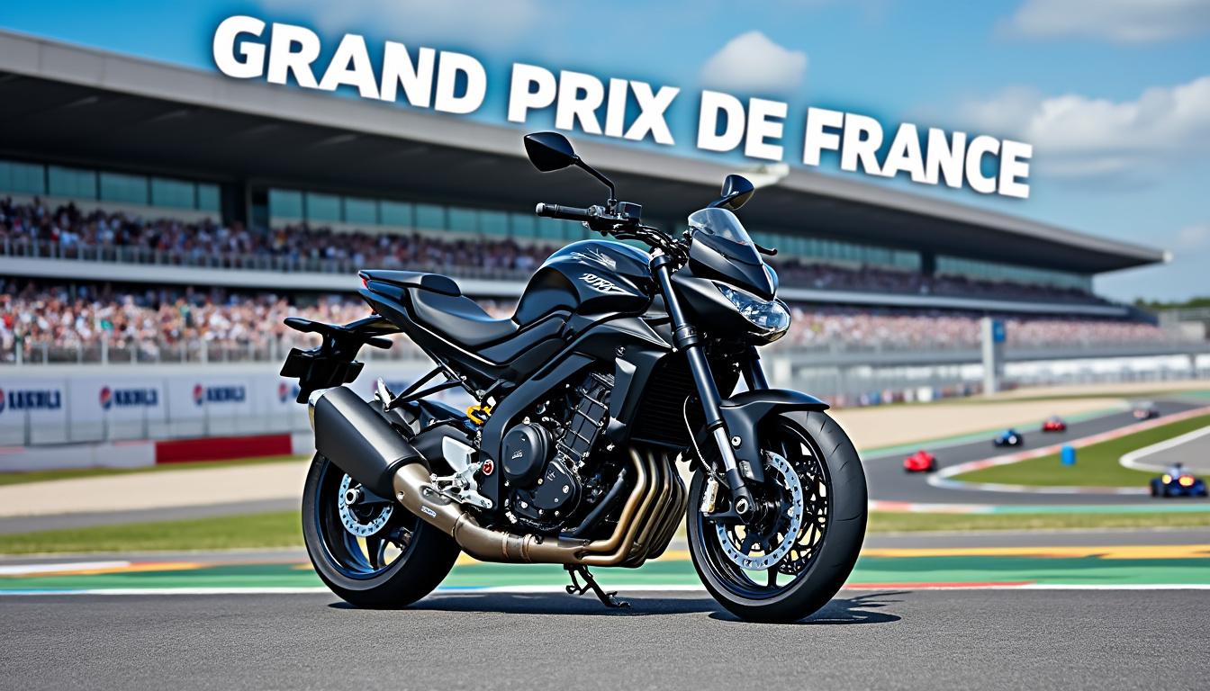 découvrez la yamaha mt-07 en édition spéciale, parée des couleurs du grand prix de france. une moto sportive au design unique pour les passionnés de course et de sensations fortes.