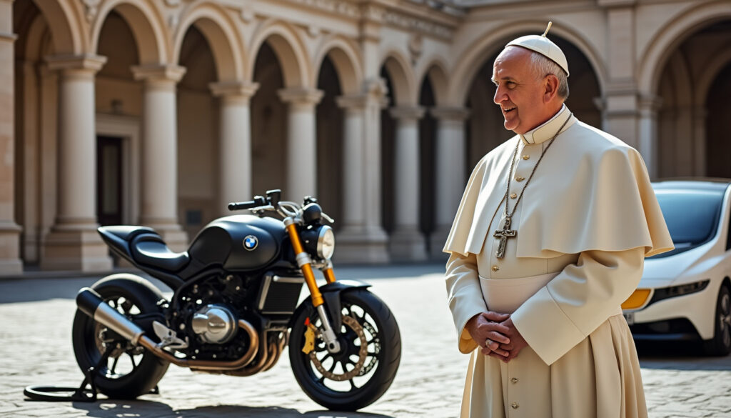 découvrez si le pape envisage vraiment de troquer sa célèbre papamobile contre une élégante moto bmw. rumeurs, explications et enjeux dans cet article inédit !