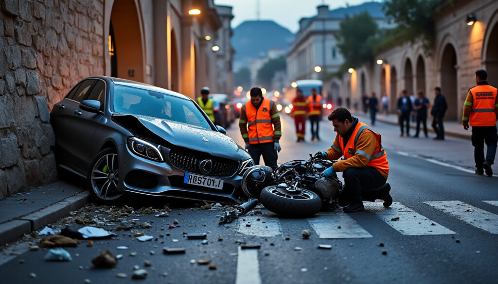 un grave accident s'est produit à nîmes : une collision entre une voiture et une moto a coûté la vie à deux personnes. découvrez les circonstances de ce drame et les premières informations recueillies par les secours.