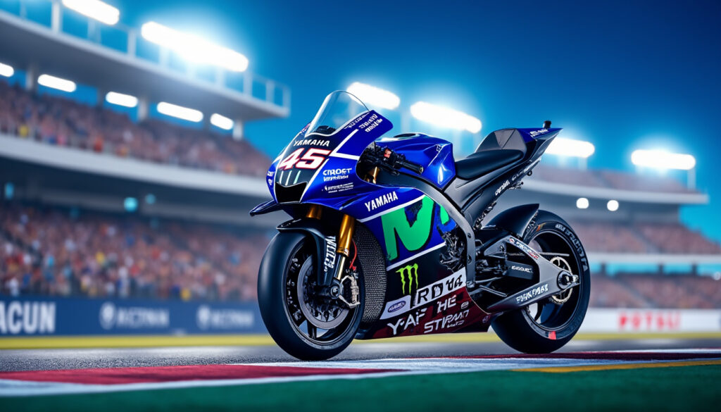 découvrez la nouvelle yamaha m1 v4, une machine révolutionnaire conçue pour dominer le motogp. performances accrues, innovations technologiques et design agressif : yamaha redéfinit les standards de la compétition.