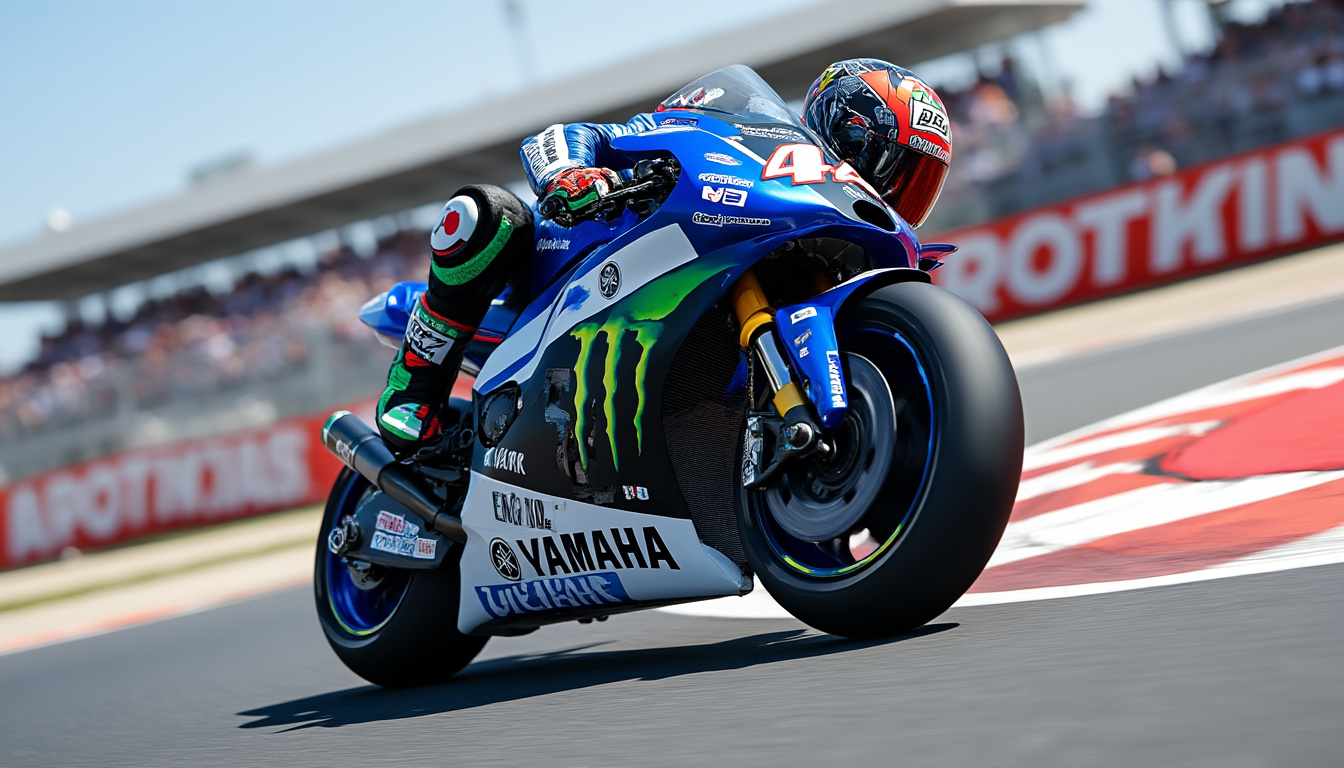 découvrez la nouvelle yamaha m1 v4, une moto révolutionnaire spécialement conçue pour dominer les circuits du motogp. performances accrues, technologies avancées et design audacieux : yamaha lève le voile sur son bolide prêt à conquérir le championnat du monde.