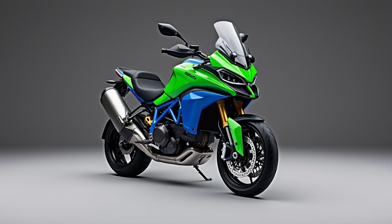 découvrez comment ducati révolutionne la mobilité éco-responsable avec la nouvelle multistrada v4 rally 2026, habillée d’un audacieux coloris vert et bleu, alliant performance, technologie et engagement pour la durabilité.
