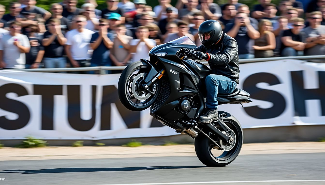 découvrez l’exploit hors norme d’un motard qui atteint 204 km/h tout en faisant du wheeling sur le guidon de sa moto. sensations fortes et adrénaline au rendez-vous !