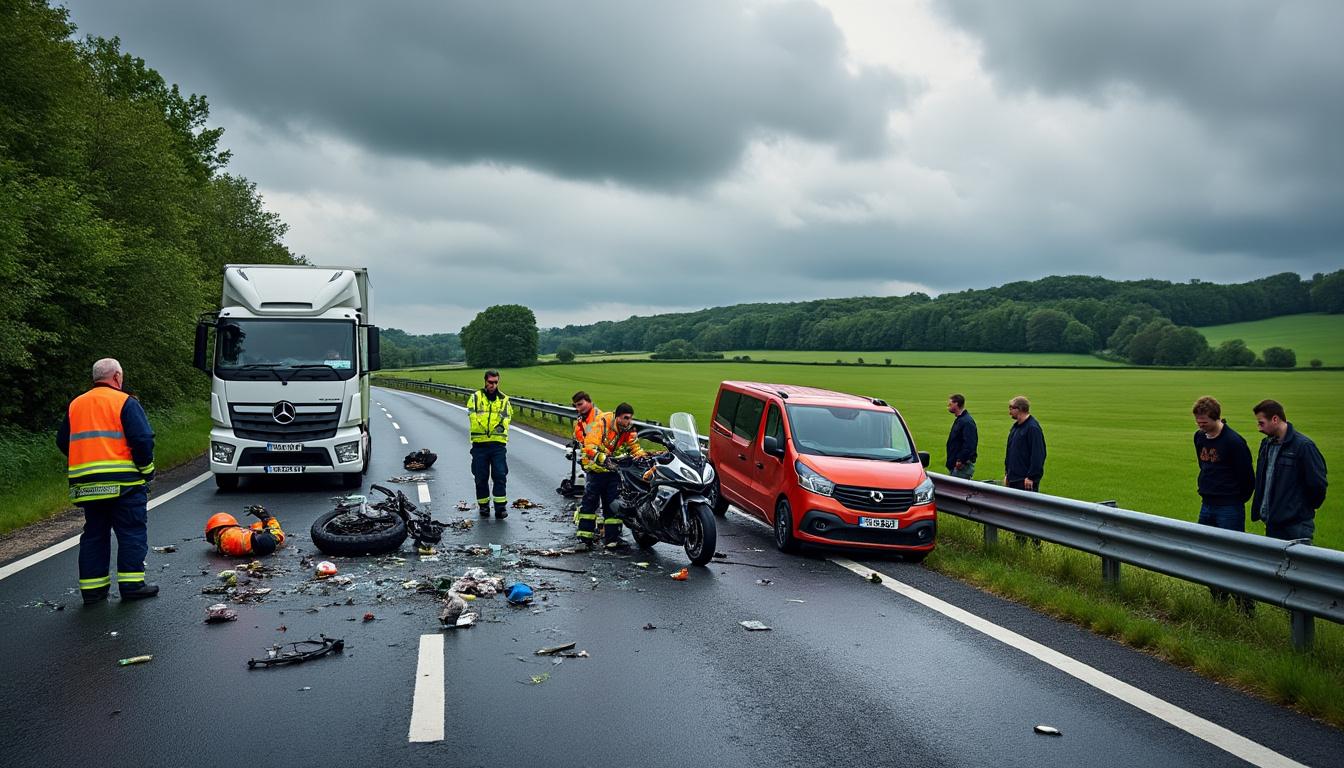 Accident Tragique Sur La Quatre Voies Rennes Angers Une Moto Et Un Accident Tragique Sur La Quatre Voies Rennes Angers Une Moto Et Un