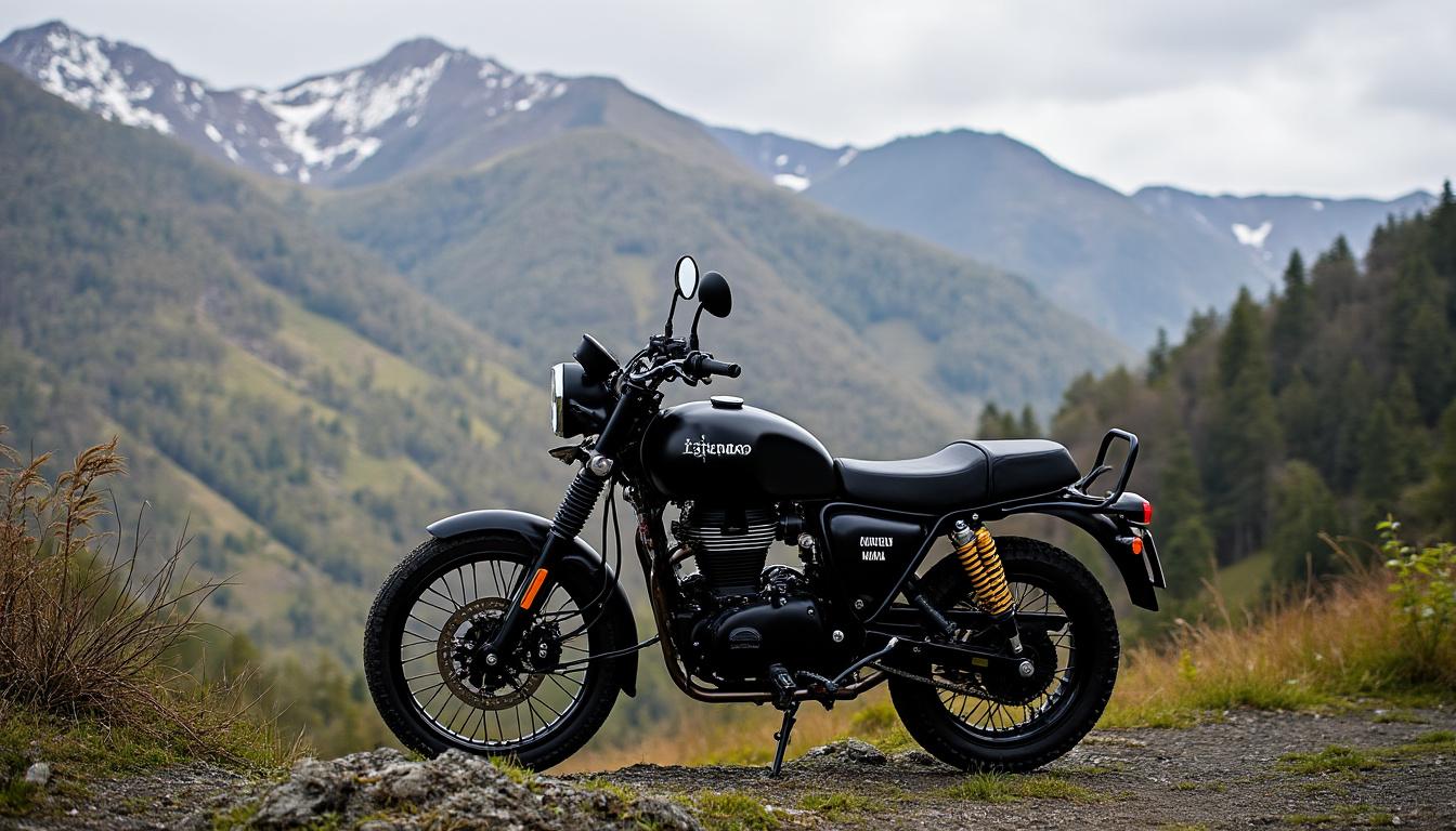 découvrez l'aventure ultime en trail avec la royal enfield himalayan mana black, alliant puissance et performance pour des explorations inoubliables hors des sentiers battus.