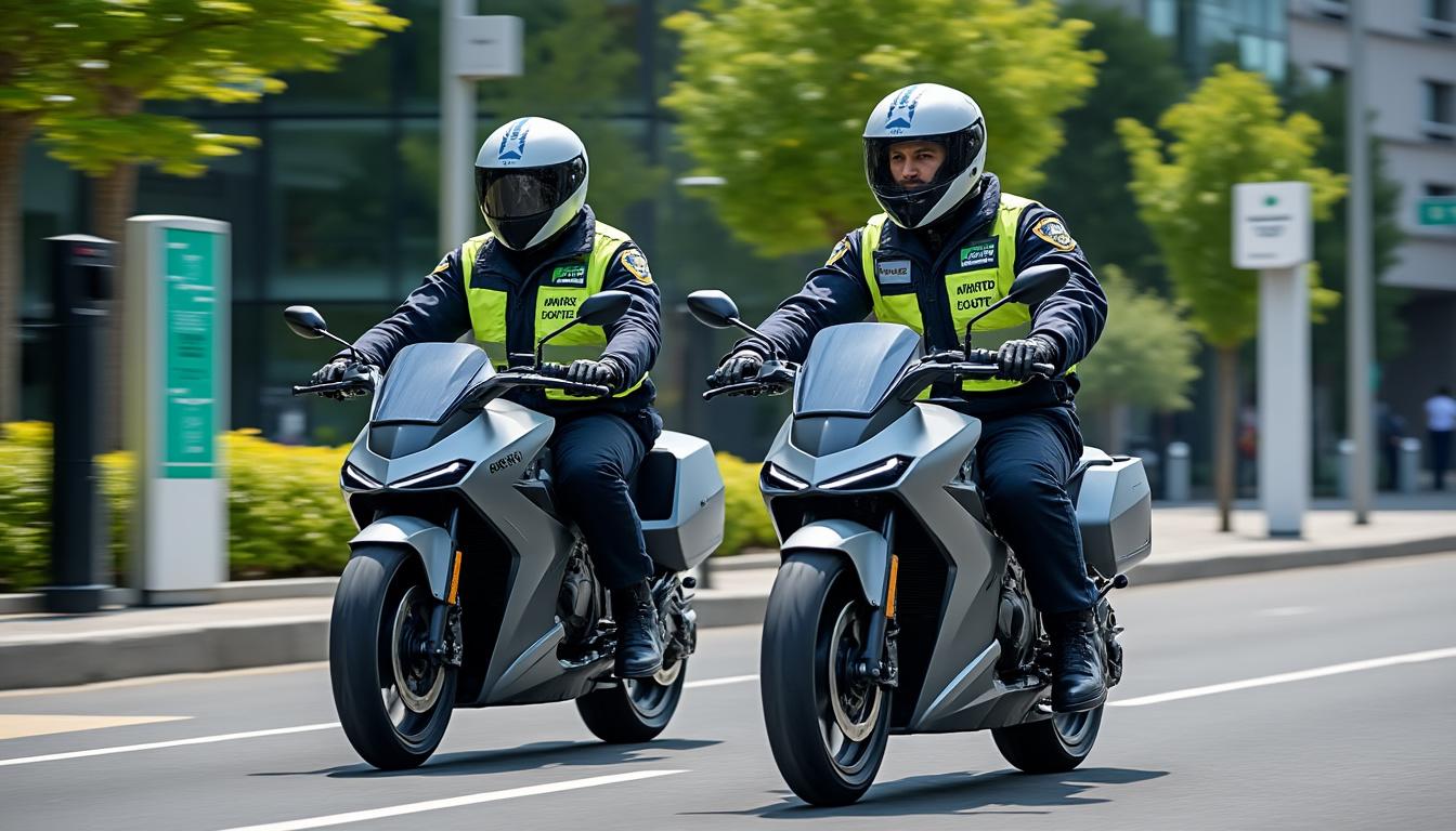 découvrez les nouvelles motos électriques innovantes de la police municipale près de rouen, alliant maniabilité et écologie pour une surveillance urbaine efficace.