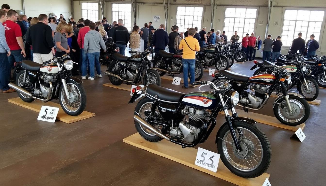 retour sur la vente du 20 septembre à beauvais : toutes les motos ont été vendues avec succès, attirant de nombreux acheteurs passionnés.