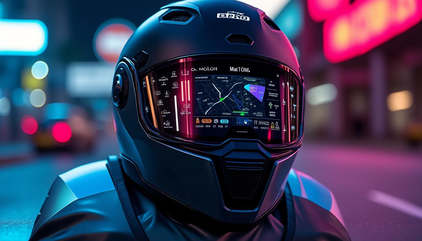 découvrez un casque moto innovant intégrant la réalité augmentée pour une expérience de conduite immersive, sécurisée et connectée.