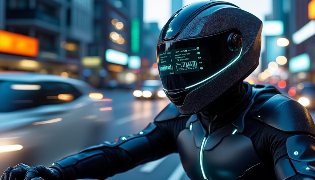 découvrez un casque moto innovant intégrant la réalité augmentée pour une expérience de conduite immersive, sécurisée et connectée.
