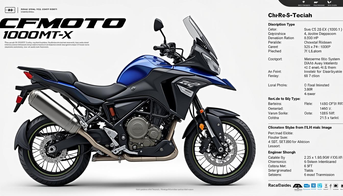 explorez notre dossier complet avec la fiche technique détaillée de la cfmoto 1000mt-x, incluant ses performances, caractéristiques et innovations.