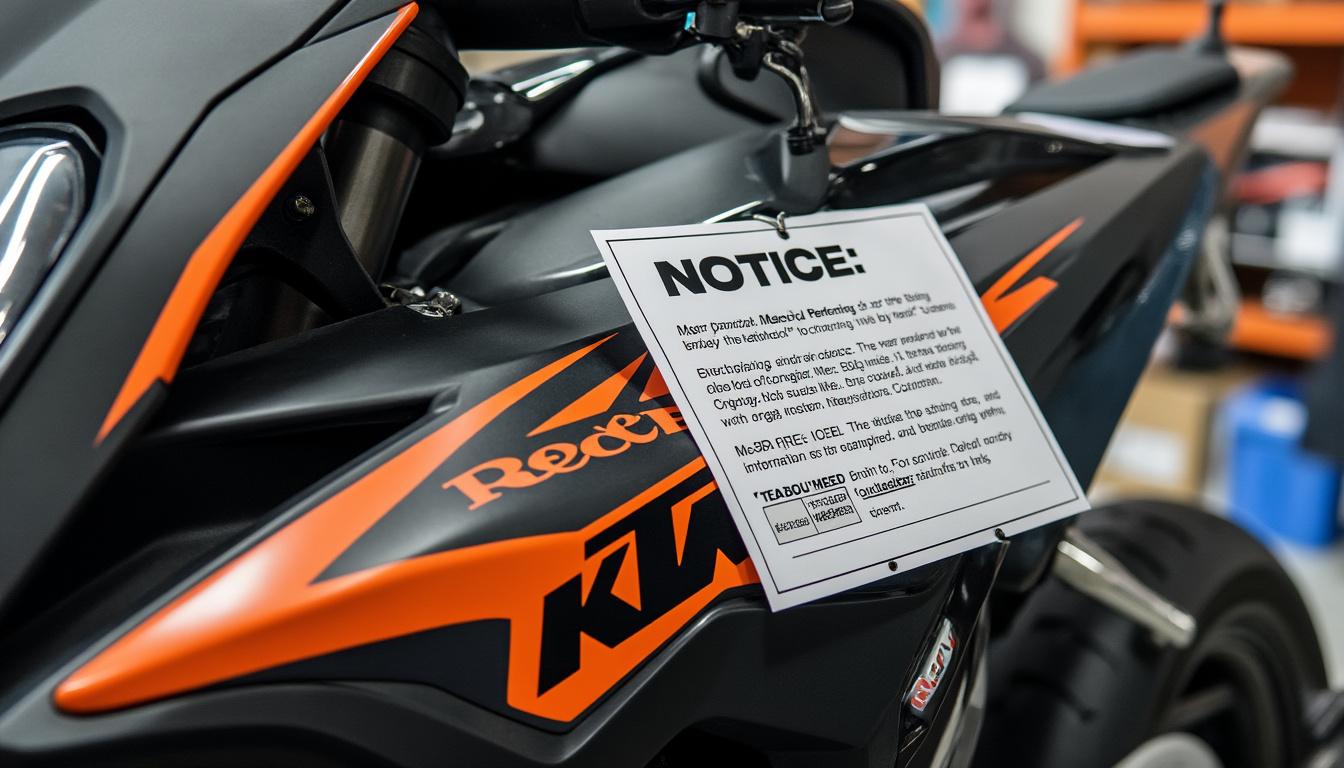 ktm rappelle ses modèles 390 : découvrez les raisons, les modèles concernés et les étapes à suivre pour assurer votre sécurité.