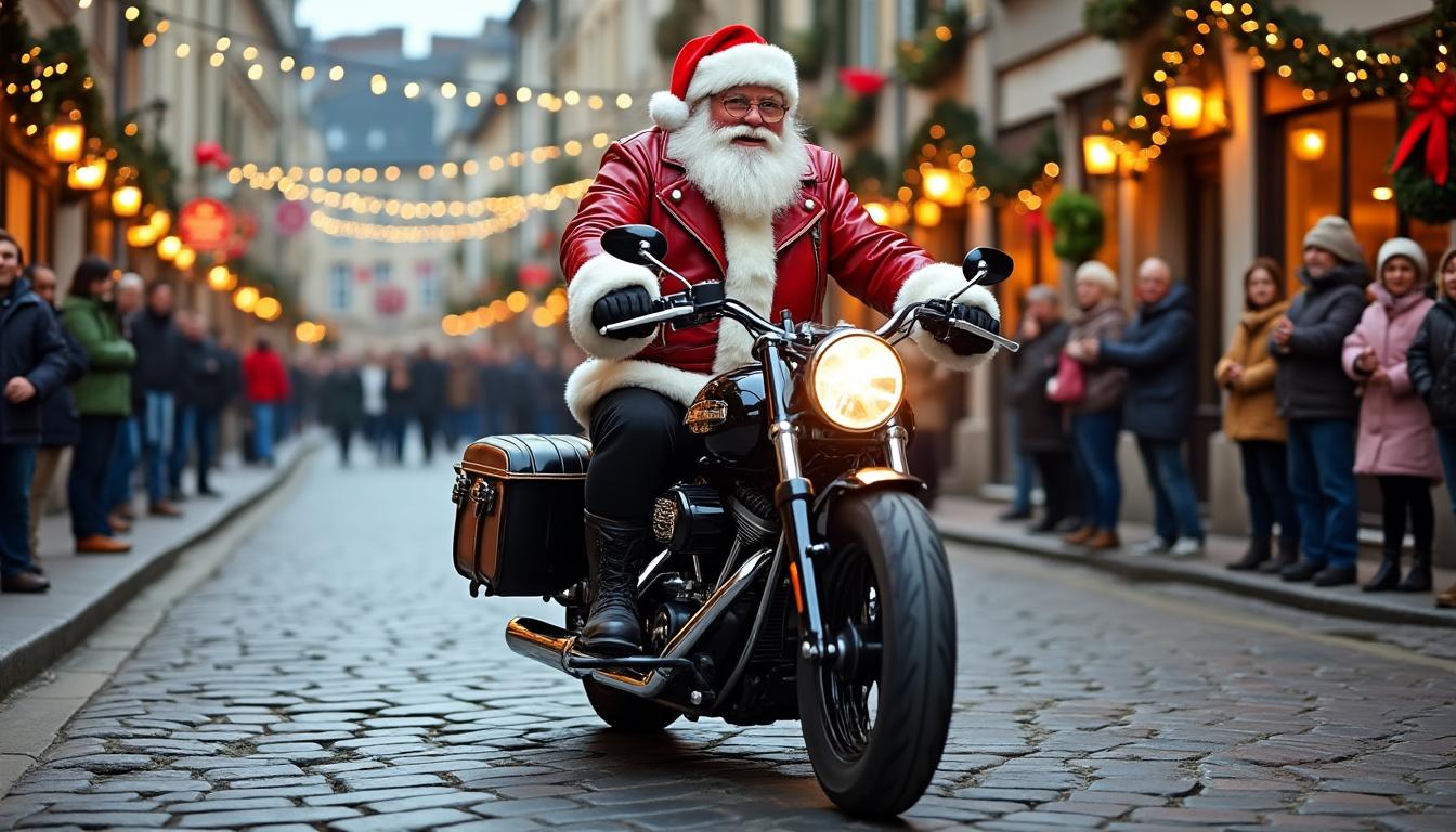 découvrez le défilé festif de 160 pères noël à moto qui illumine les rues de vitry-le-françois, une célébration pleine de joie et d'esprit de noël pour toute la famille.