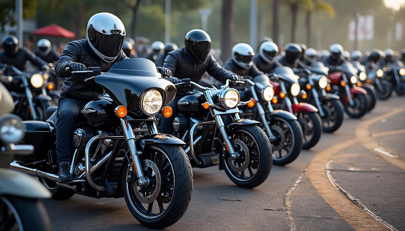 à nîmes, des pères et mères noël prennent la route à moto pour partager joie et générosité, apportant cadeaux et sourires à la communauté.