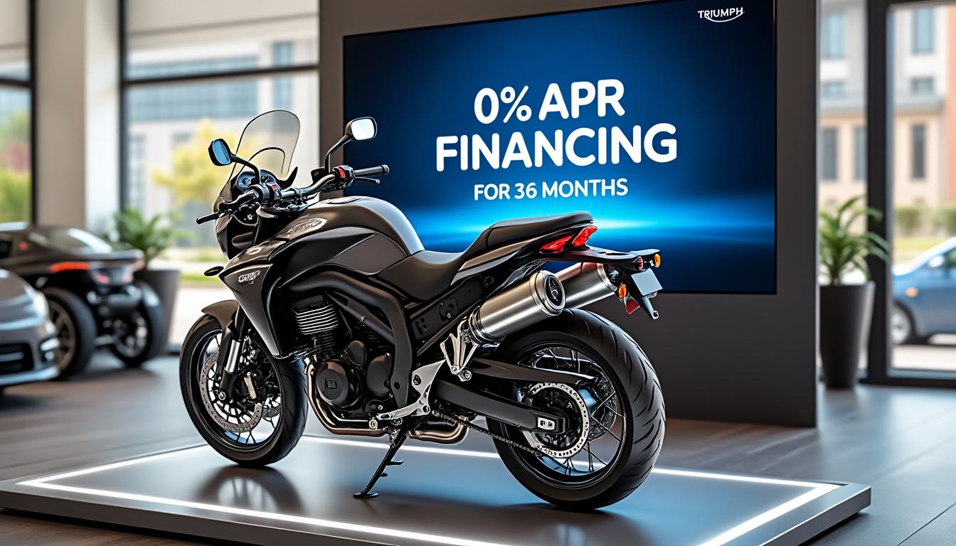 découvrez l'offre de financement exceptionnelle lancée par triumph, spécialement conçue pour faciliter l'achat de votre moto. profitez de conditions avantageuses et repartez au guidon de votre triumph rapidement et sereinement.