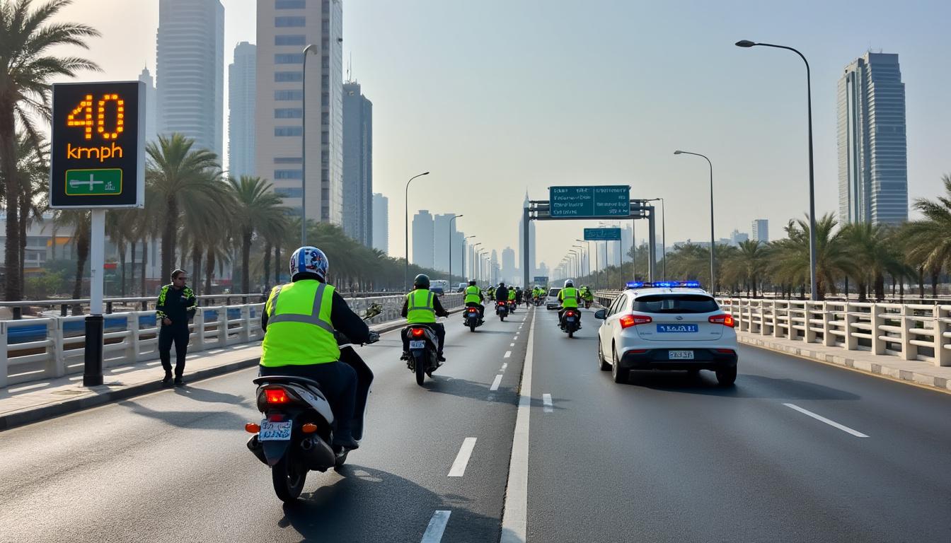 la police d'ajman met en garde les motocyclistes : respectez les règles de circulation pour assurer votre sécurité sous peine de sanctions.