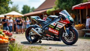 découvrez la moto des 24 heures moto exposée sur un marché régional, une occasion unique de voir de près ce bolide emblématique. en exclusivité sur le maine libre.