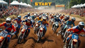 découvrez l'ouverture du championnat de bretagne de motocross à hénon le 5 avril, où près de 300 pilotes s'affronteront dans une compétition intense et passionnante.