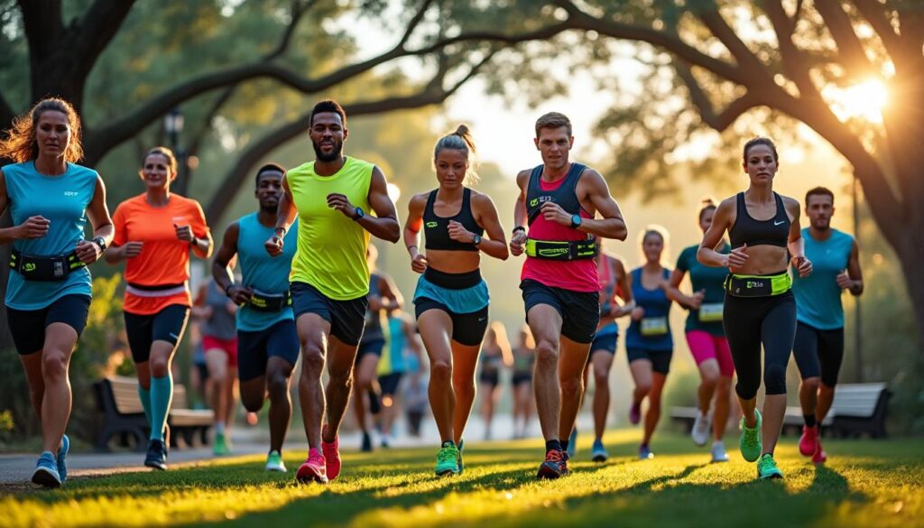 découvrez un magnifique rassemblement de coureurs passionnés, prêts à partager leur énergie et leur esprit de compétition lors d'un événement inoubliable.