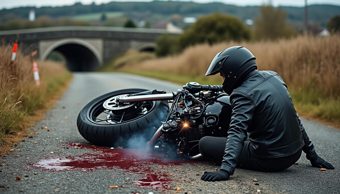 un motard est gravement blessé après une collision avec une voiture près de nantes. son pronostic vital est engagé, une enquête est en cours pour déterminer les circonstances de l'accident.