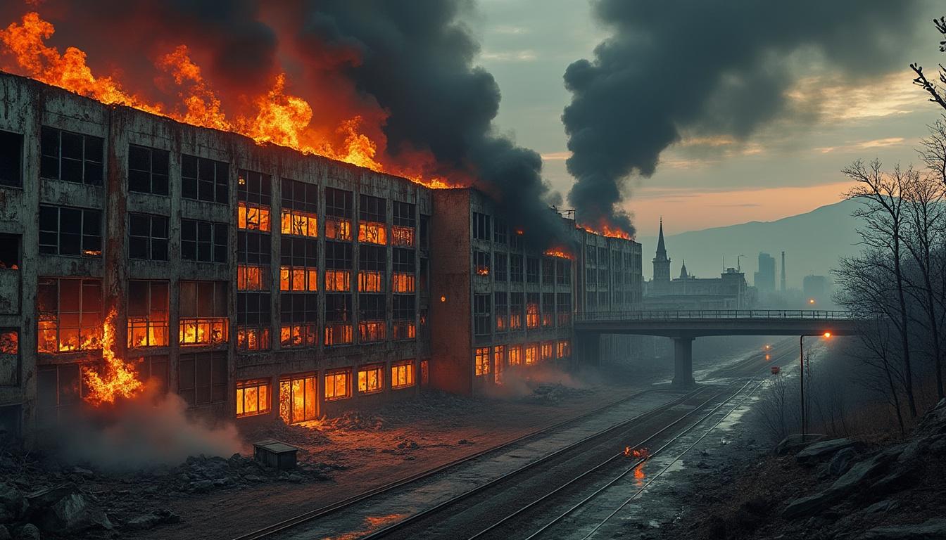 un incendie spectaculaire dévaste l'ancien hôpital abandonné de melun, mobilisant les secours pour maîtriser les flammes et protéger les alentours.
