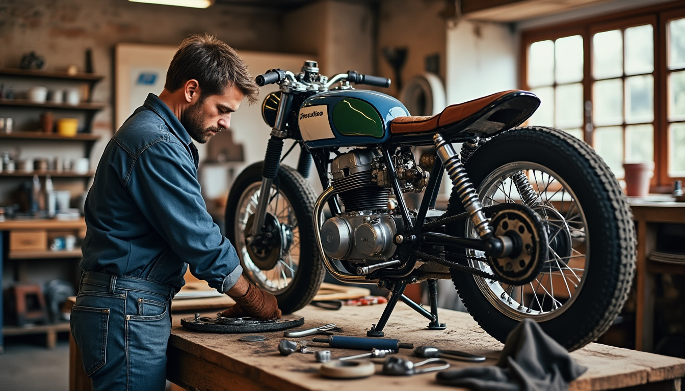 à condette, un garage spécialisé restaure et fait revivre les motos anciennes, en préservant leur histoire et leur caractère.