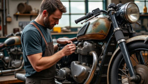 à condette, un garage spécialisé restaure et entretient les motos anciennes avec passion et savoir-faire pour leur offrir une nouvelle vie.