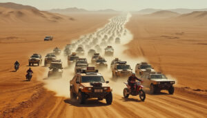 un convoi de 150 véhicules s’apprête à faire revivre l’esprit des grandes heures du paris-dakar et à reprendre la route pour une aventure hors du commun.