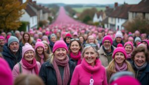 à saint-rémy-boscrocourt, la 11e édition d’octobre rose a mobilisé un nombre record de participants autour de la lutte contre le cancer du sein.